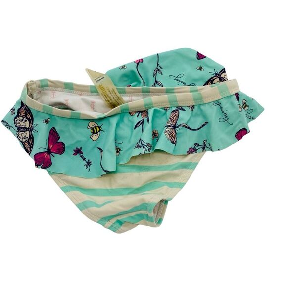 Girls Floral Butterfly Bikini Set sz 7 - Picture 2 of 7